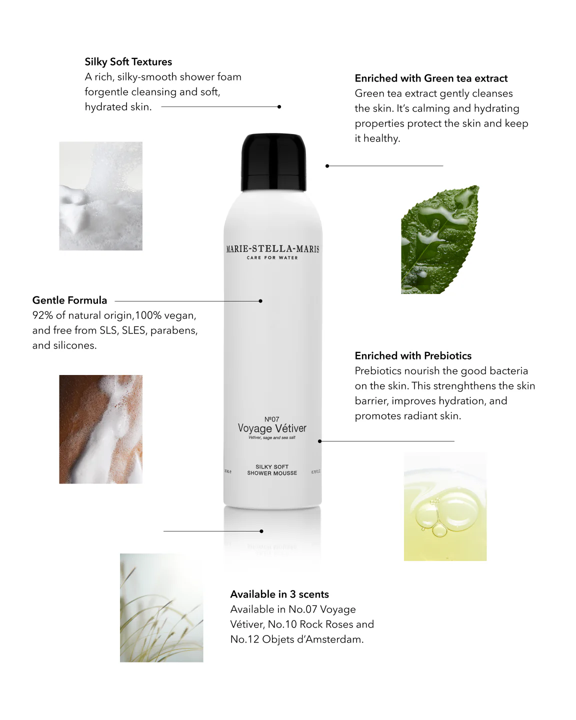 Marie Stella Maris Silky Soft Shower Mousse No. 07 Voyage Vétiver - Afbeelding 2
