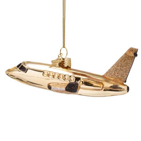 Vondels Ornament glass airplane