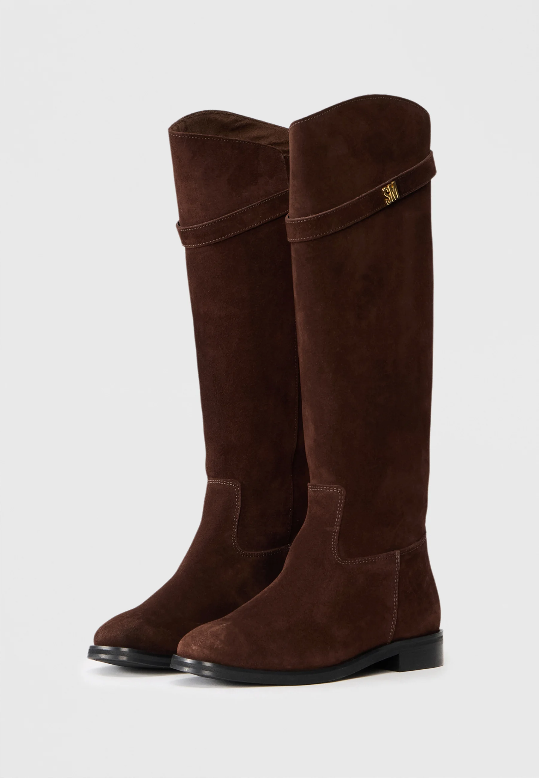 Steve Madden Novi Laars Suede Donkerbruin 