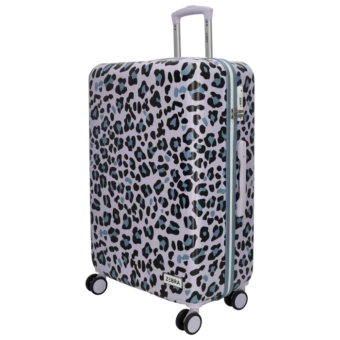Zebra Koffers Panterprint Paars Set  - Afbeelding 4