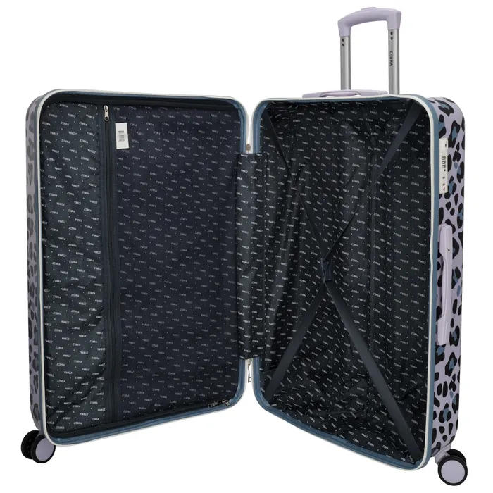 Zebra Koffers Panterprint Paars Set  - Afbeelding 3