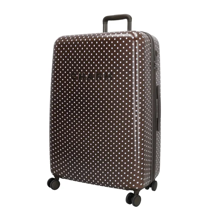 Charm London Capetown Koffer Stippen Bruin/Wit - Afbeelding 6