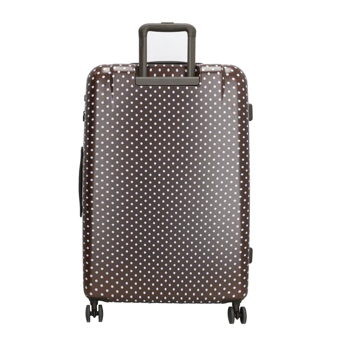 Charm London Capetown Koffer Stippen Bruin/Wit - Afbeelding 2