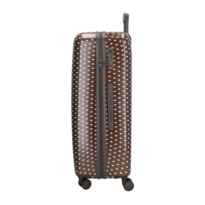 Charm London Capetown Koffer Stippen Bruin/Wit - Afbeelding 5