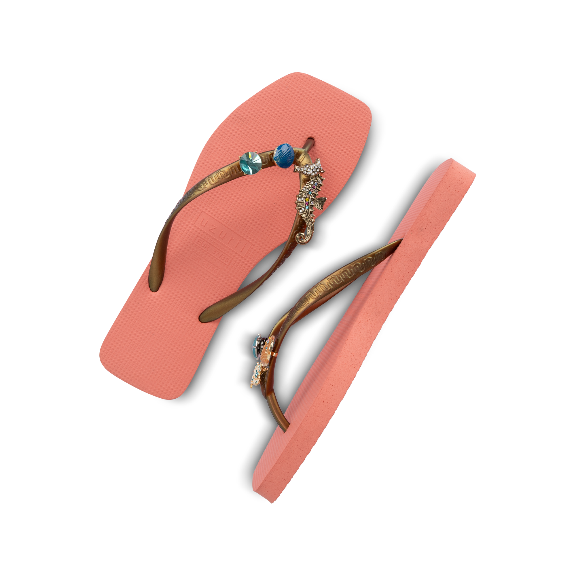 Uzurii Slippers Flore Square Grande Peach - Afbeelding 4