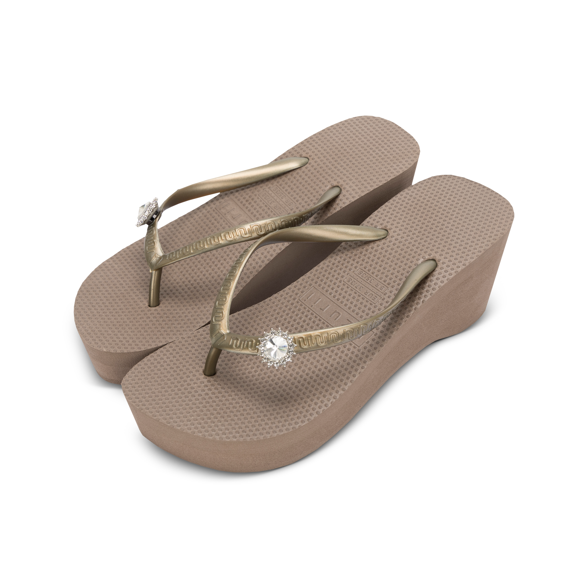 Uzurii Slippers Switch High Heel - Taupe