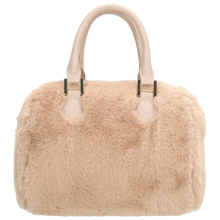 Charm London Stockholm Handtas Faux Fur Beige - Afbeelding 4