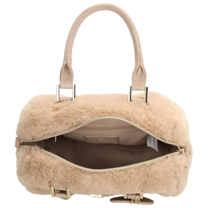 Charm London Stockholm Handtas Faux Fur Beige - Afbeelding 5