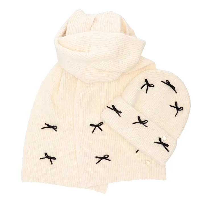 Charm London Winter Must-Haves Set muts & sjaal Onesize Strikjes - Afbeelding 5