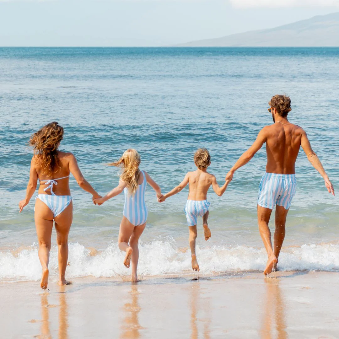 Son of a Beach Zwembroek Jongens Gestreept Lichtblauw - Afbeelding 2