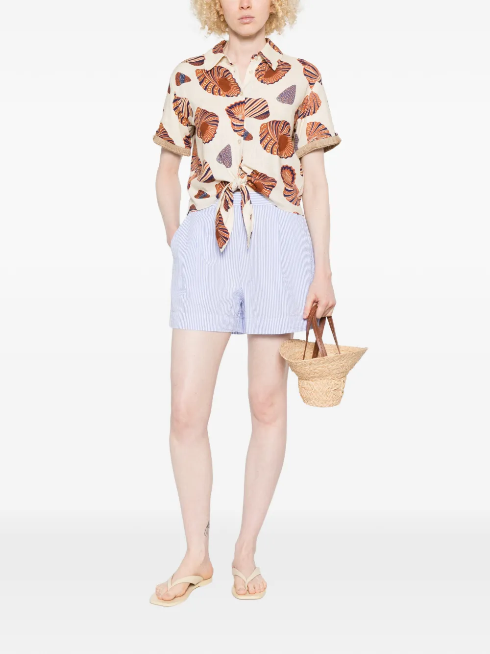 Saint Barth MC2 Amani Short Striped Light Blue - Afbeelding 2