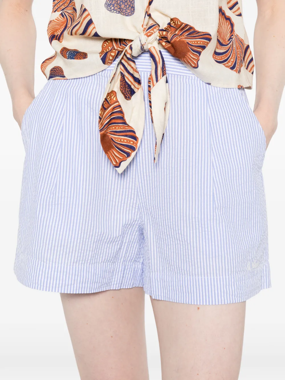 Saint Barth MC2 Amani Short Striped Light Blue - Afbeelding 5