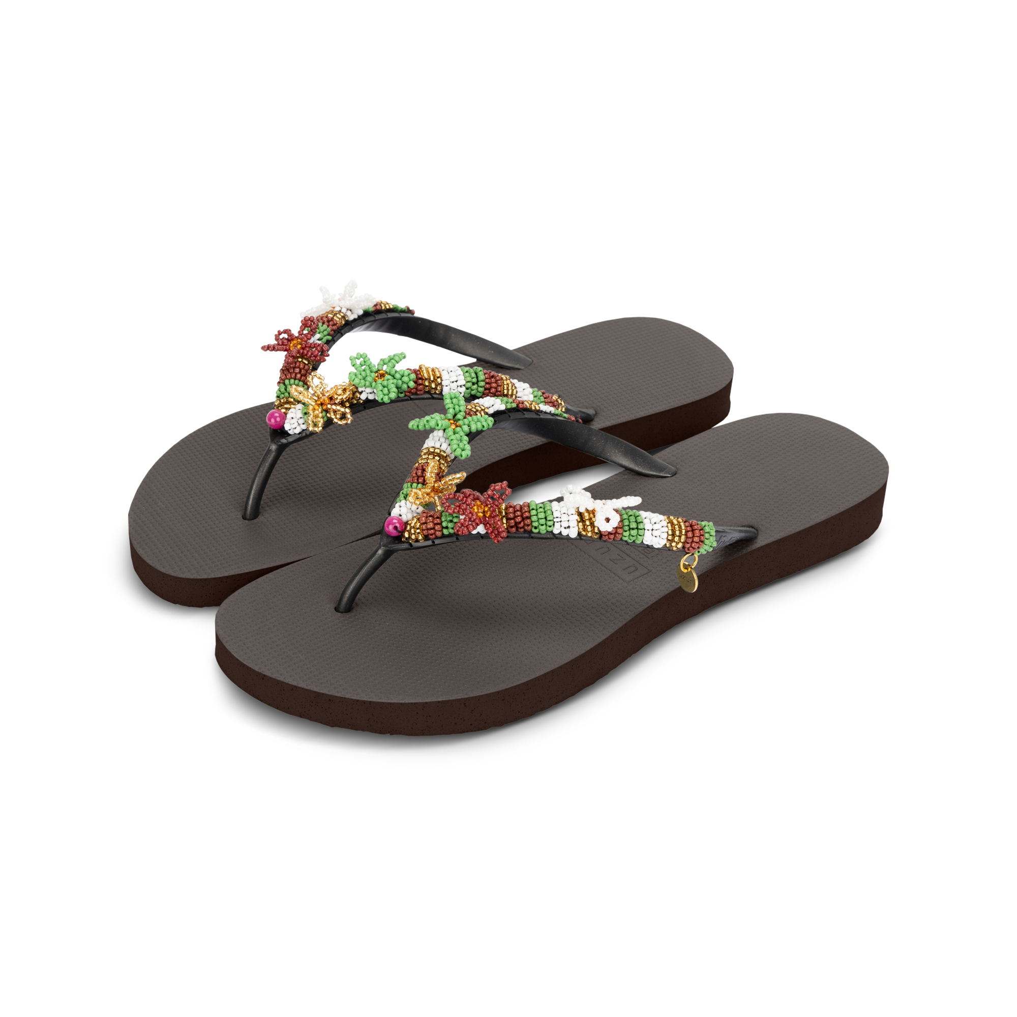 Uzurii Slippers Las Dalias Gold - Koffie - Afbeelding 3