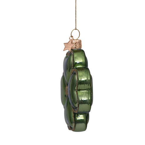 Vondels Ornament glass green opal clover - Afbeelding 3