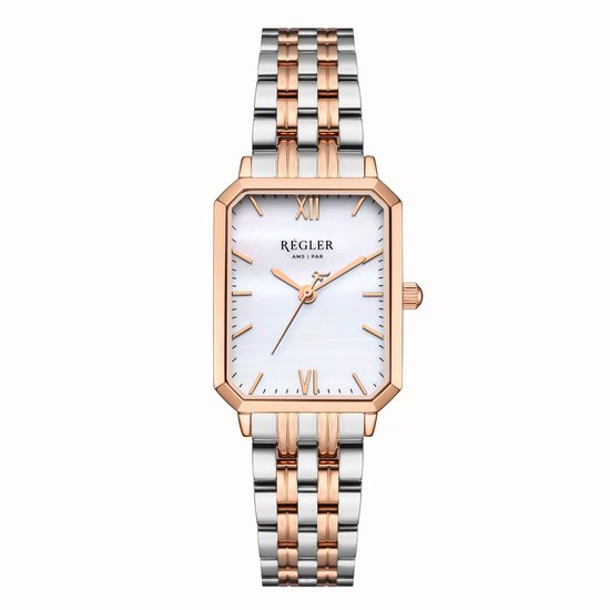 Régler Élégance Staal Tweekleurig Zilver\Roségoud - Parel