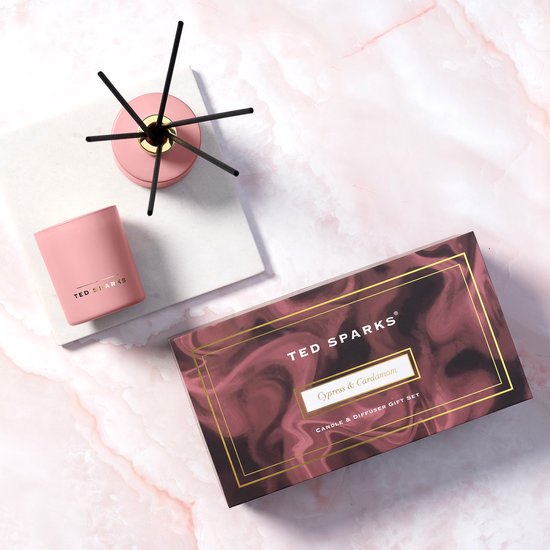 Ted Sparks Candle & diffuser gift set Cypress & Cardamom