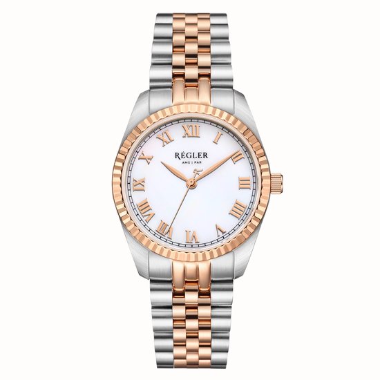 Régler Infinité Staal Tweekleurig Zilver\Roségoud - Parel