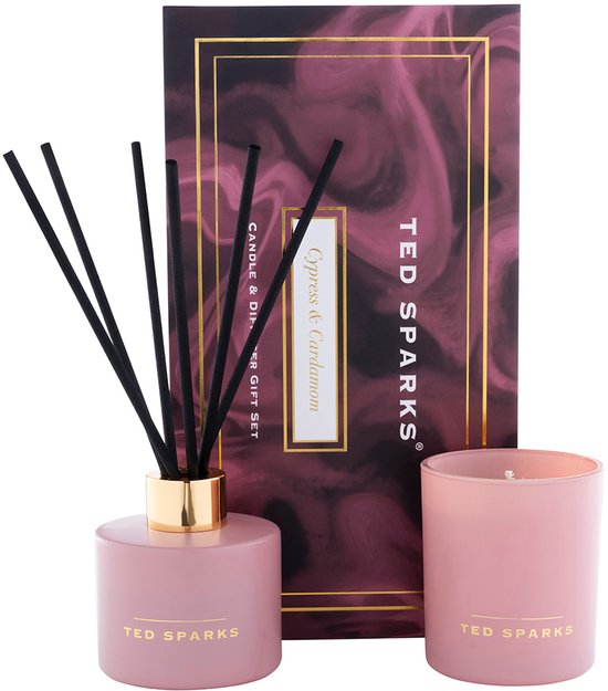 Ted Sparks Candle & diffuser gift set Cypress & Cardamom - Afbeelding 2