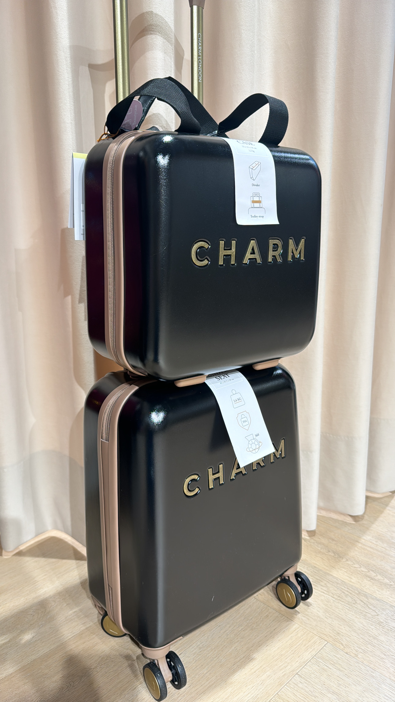 Charm London beauty case zwart 