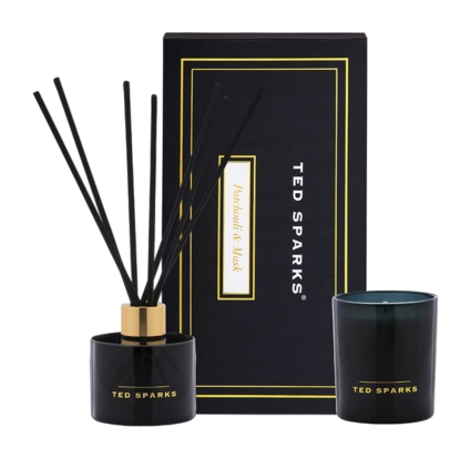Ted Sparks candle & diffuser set Patchouliu & Musk - Afbeelding 1
