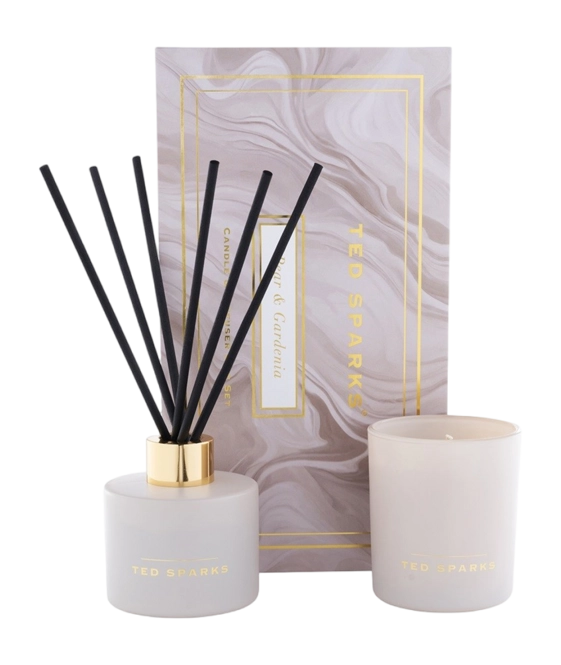 Ted Sparks Candle & diffuser gift set Pear & Gardenia - Afbeelding 2