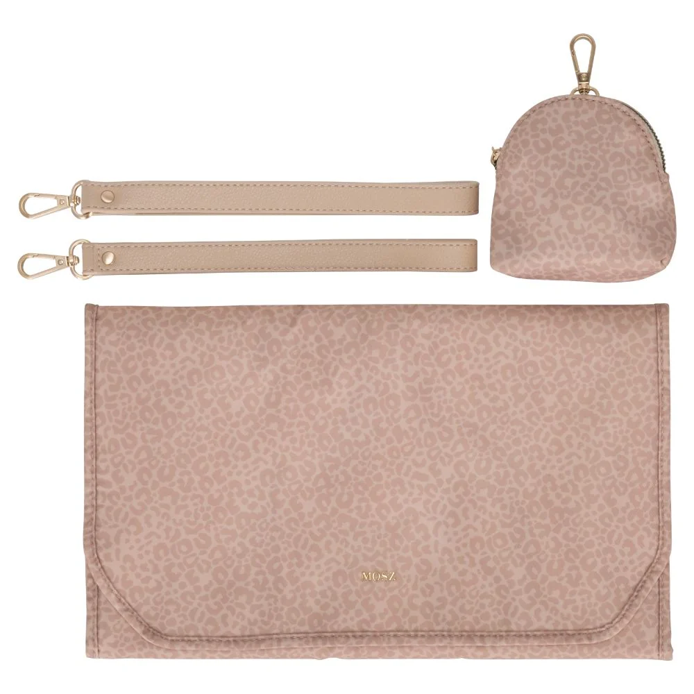 Mosz luiertas met verschoonmatje Panterprint Beige - Afbeelding 7
