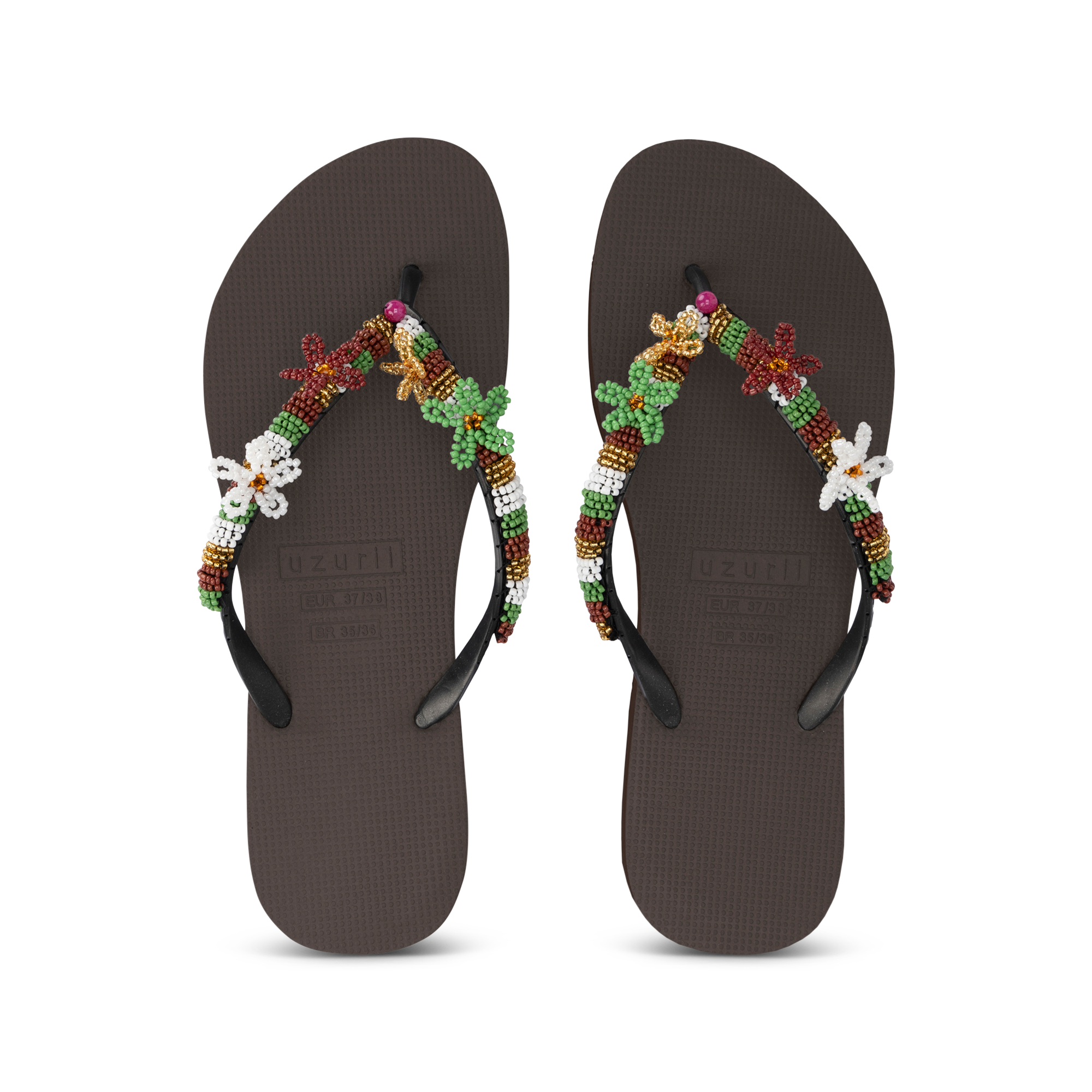 Uzurii Slippers Las Dalias Gold - Koffie - Afbeelding 2