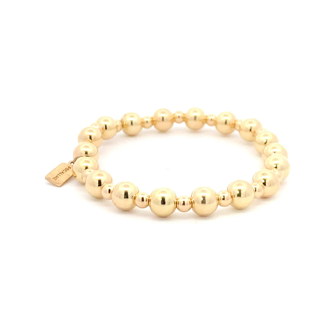 PScallme Basic gold coloured mix 7mm / 4mm - Afbeelding 1