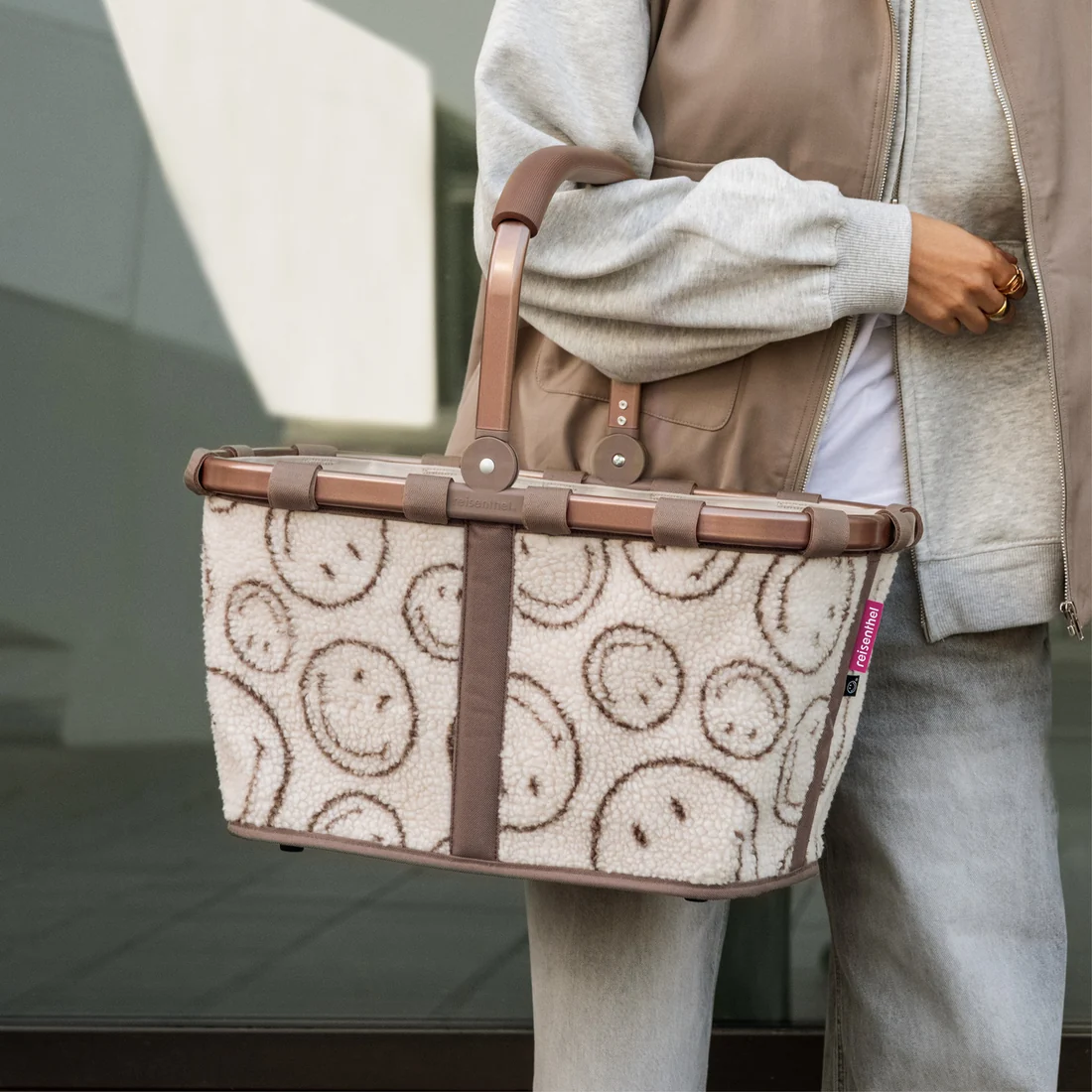 Reisenthel Carrybag smiley teddy chocolate - Afbeelding 3