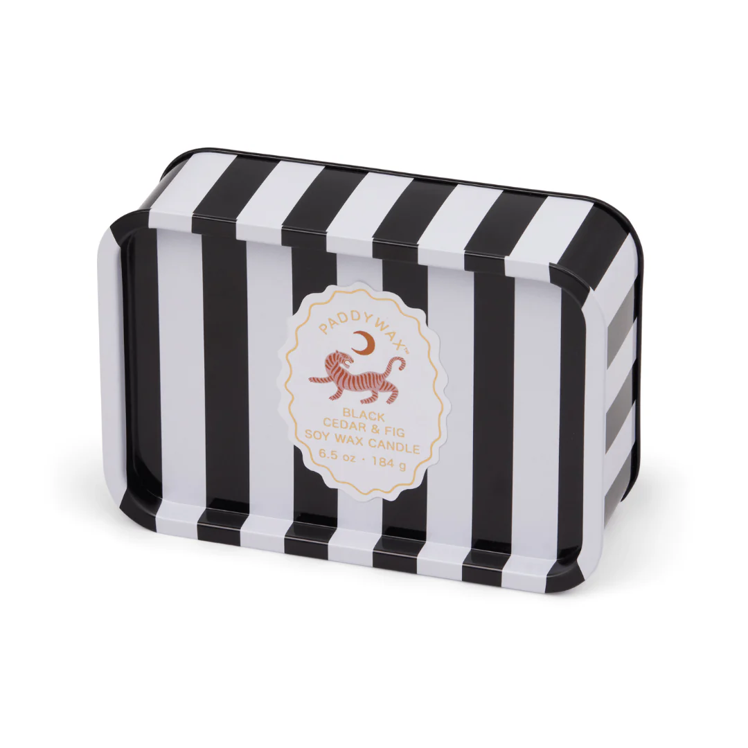Paddywax Geurkaars in Blik | Black Cedar & Fig