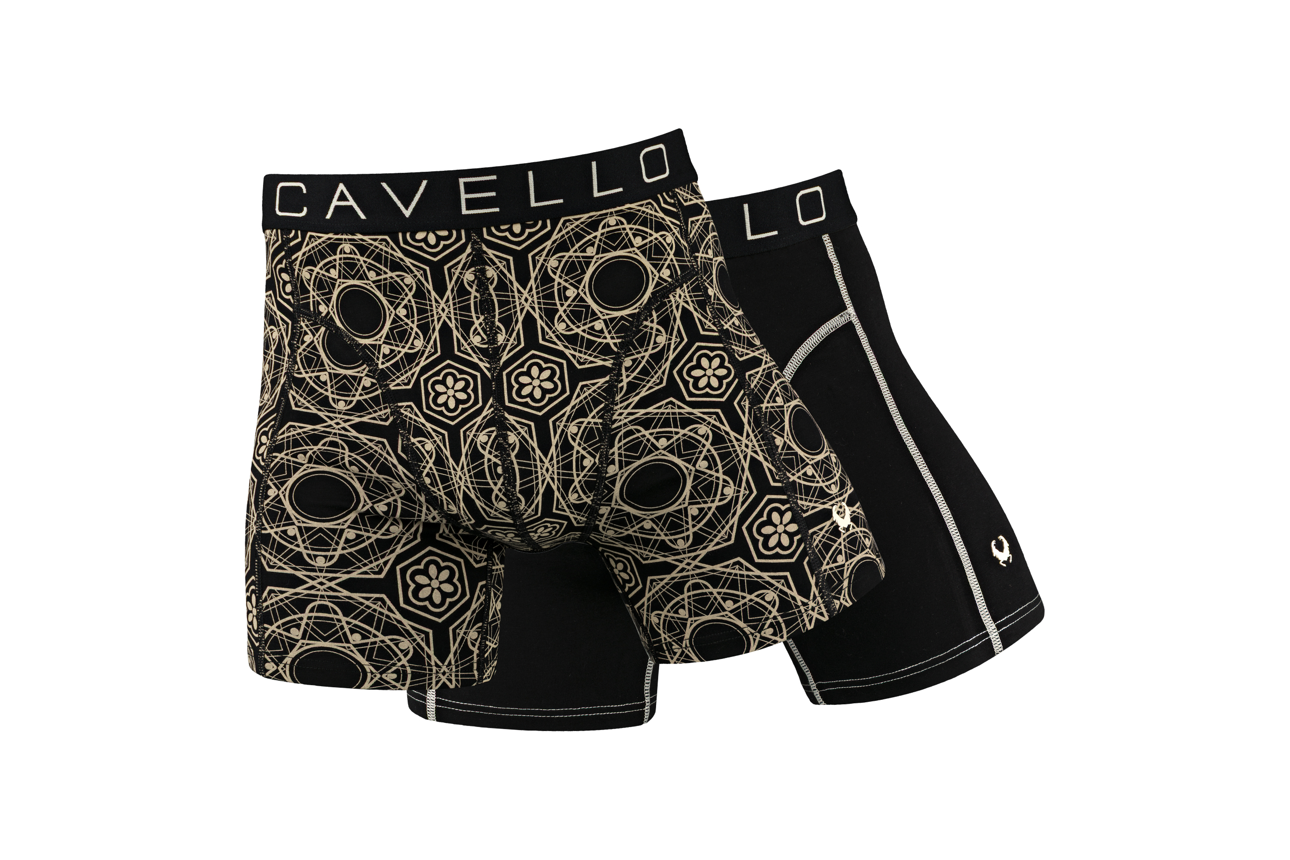 Cavello Herenboxer 2-Pack Zwart/Beige
