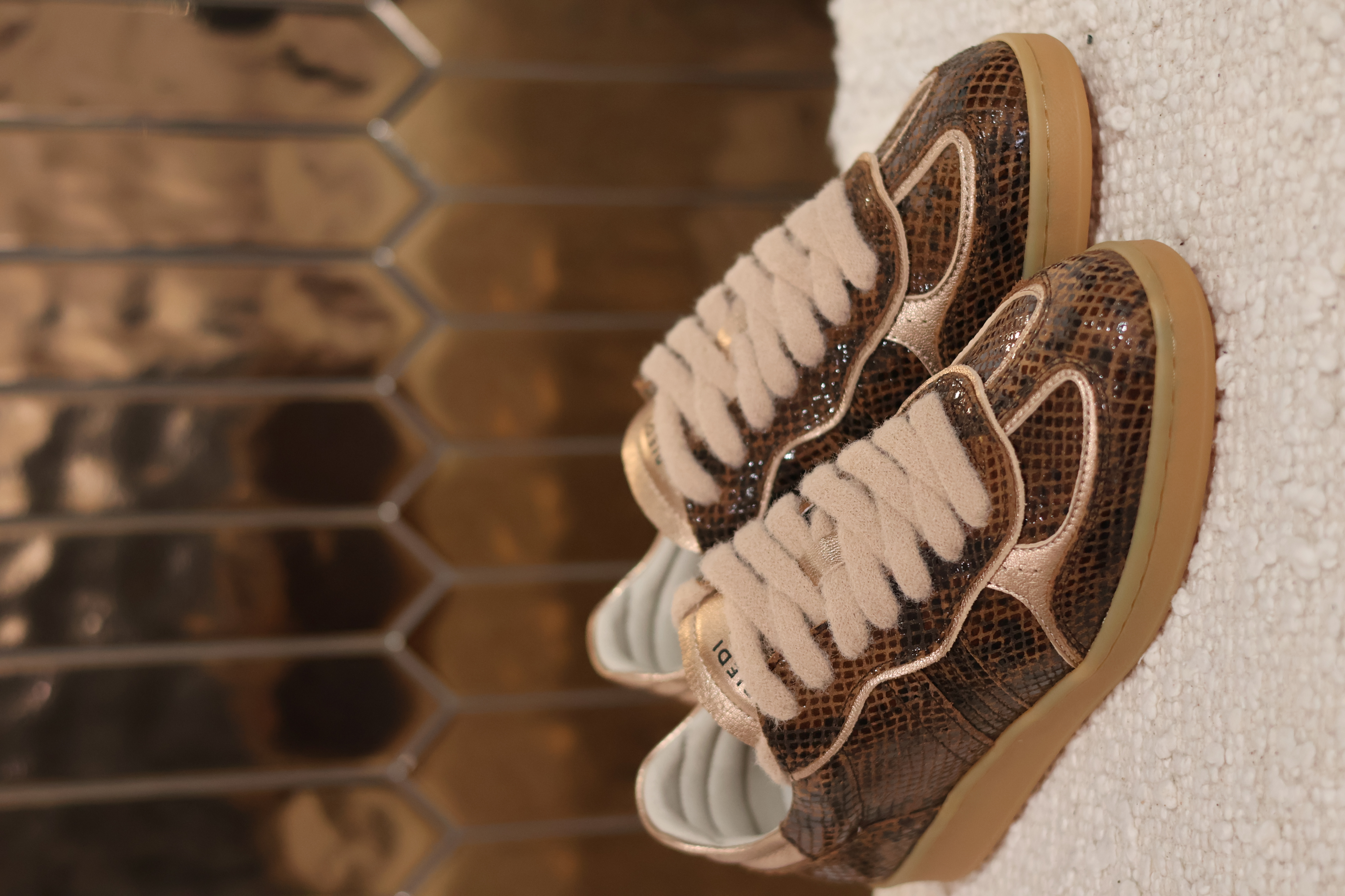 Piedi Nudi Sneaker Imola Brown Print Leather - Afbeelding 2
