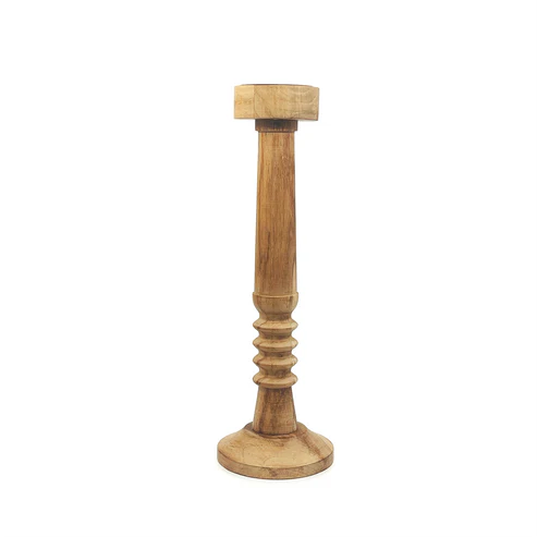 Moods Kandelaar massief Eiken hoog ribbel