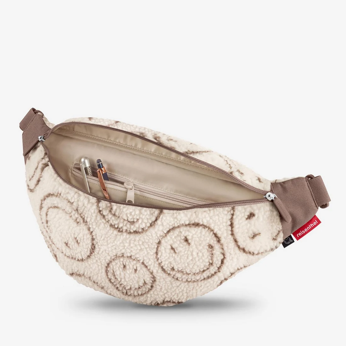 Reisenthel city beltbag  smiley teddy chocolate - Afbeelding 6