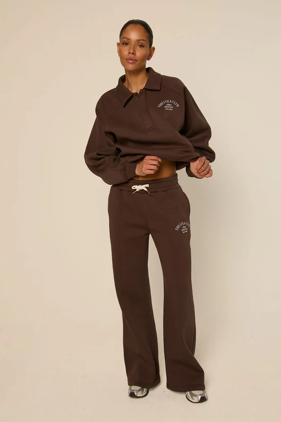 The Lola Club  Ebony Polo Sweater | Espresso - Afbeelding 4