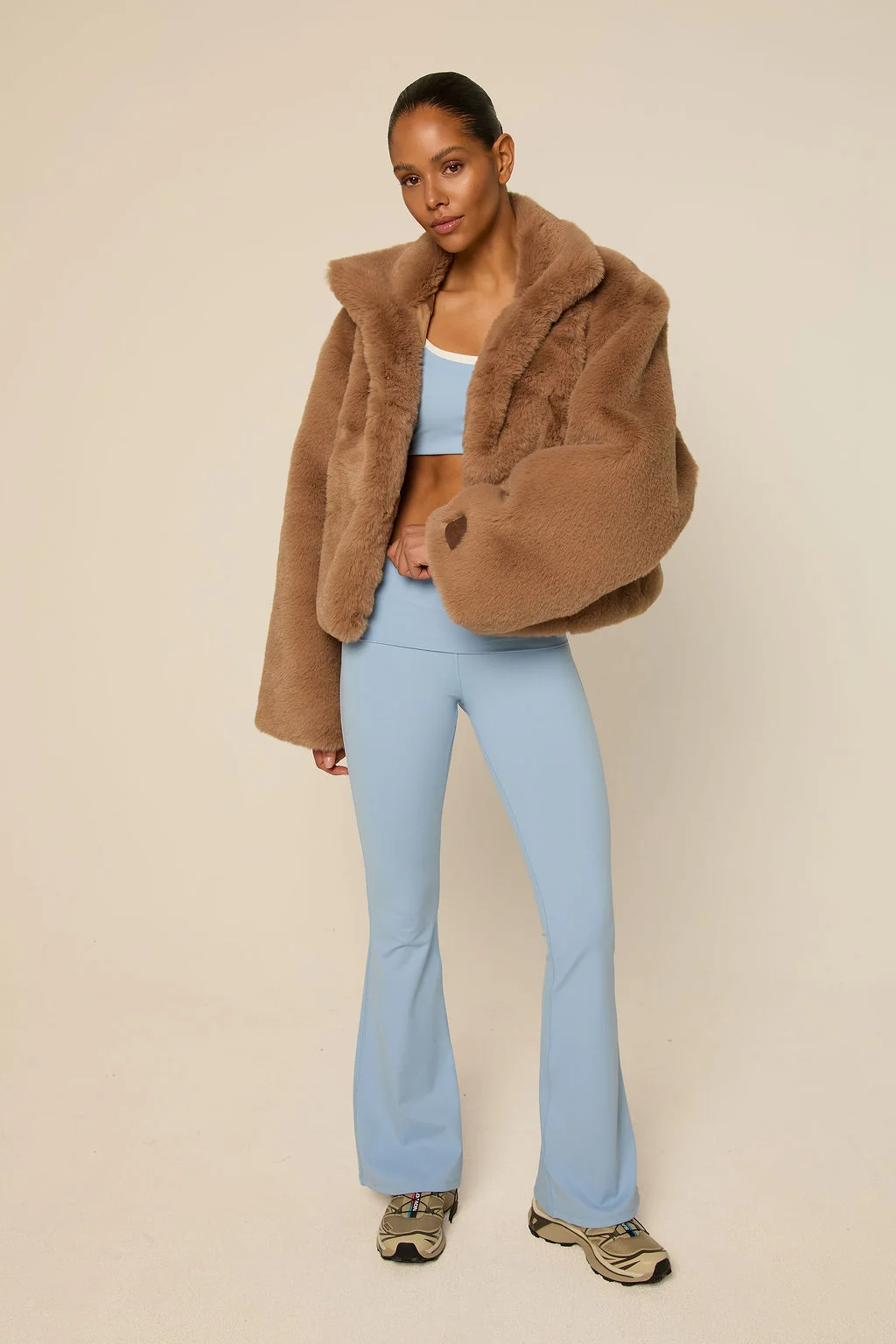 The Lola Club  Bobbie Faux Fur Jacket | Caramel - Afbeelding 4