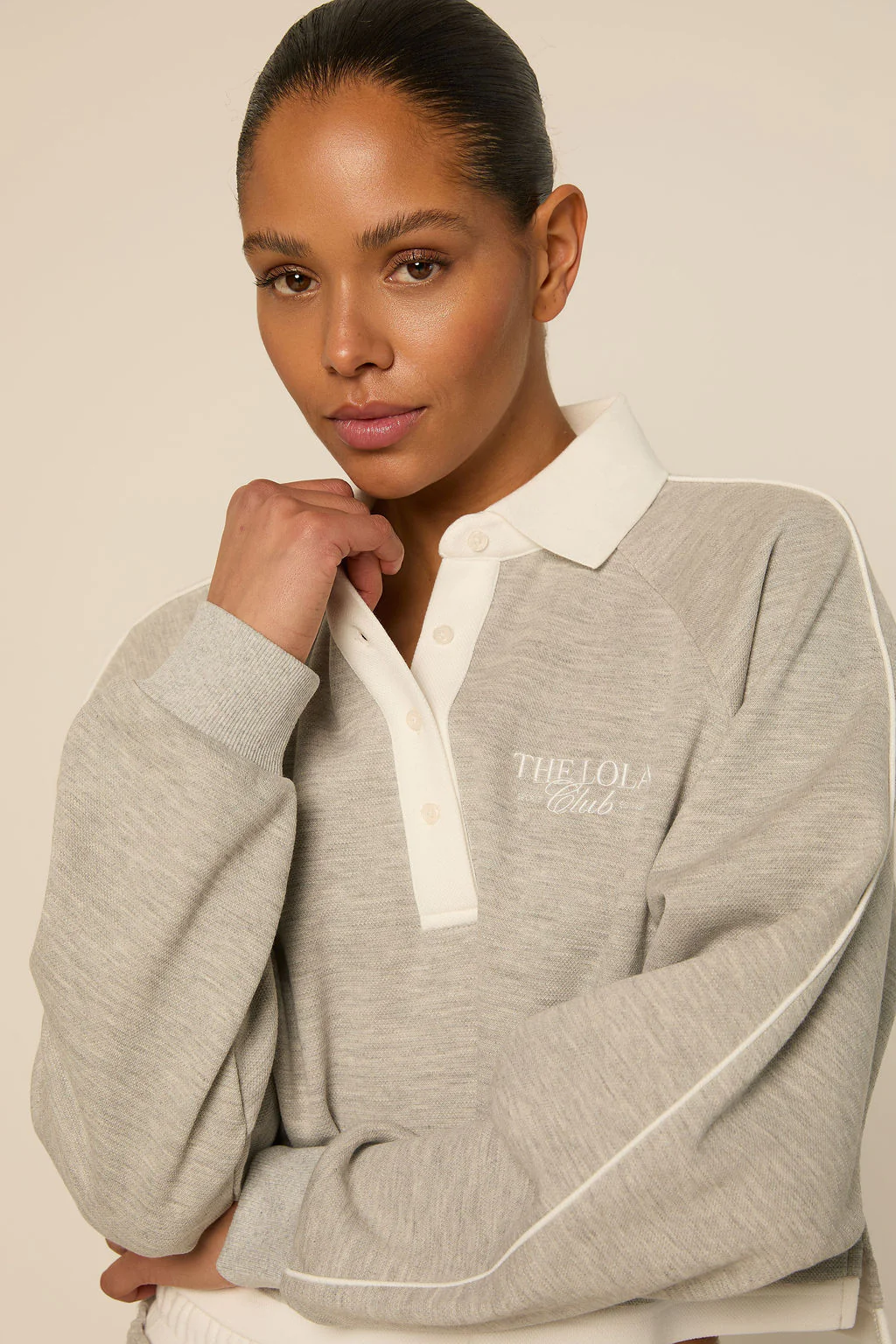 The Lola Club Kaya  Polo | light Grey