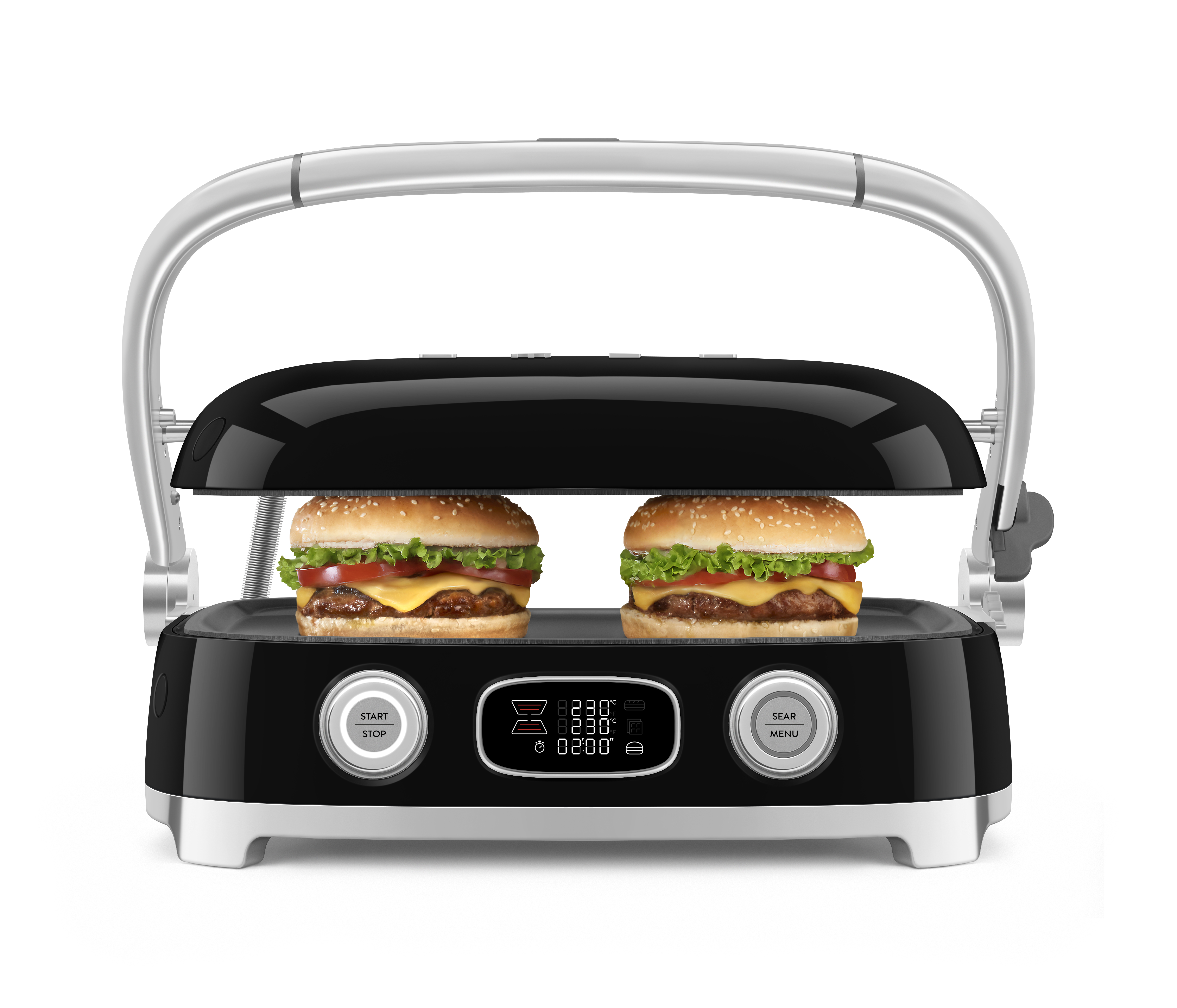 SMEG Multiuse Grill Zwart - Afbeelding 4