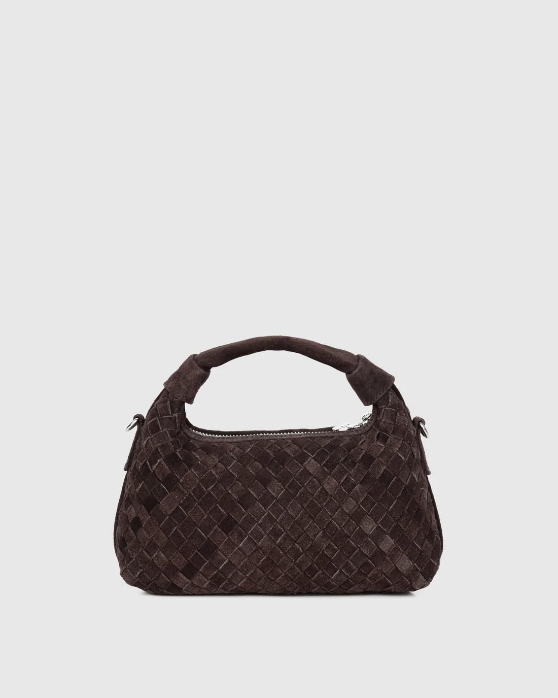 Nunoo Bags Mini Dandy Braided Suede Dark Brown