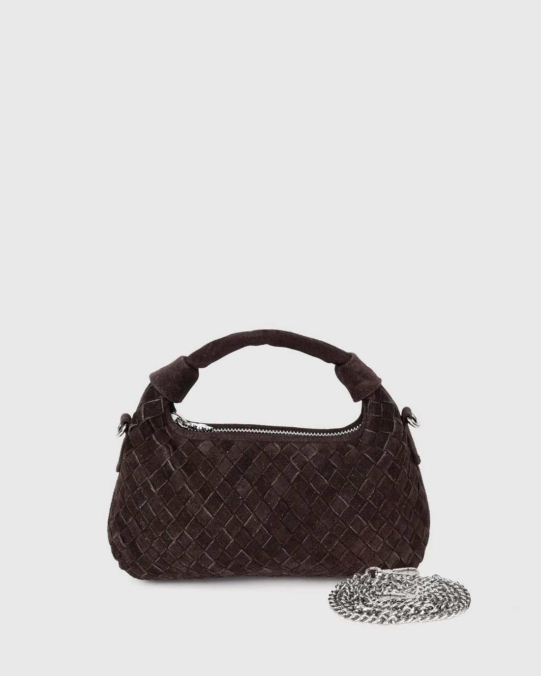 Nunoo Bags Mini Dandy Braided Suede Dark Brown - Afbeelding 2