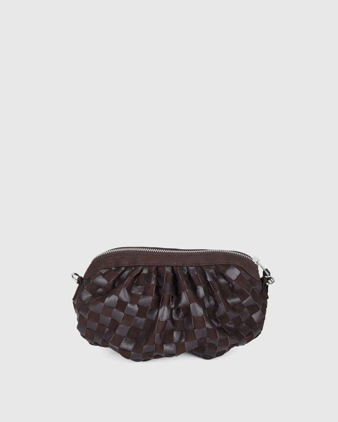 Nunoo Bags Myra Braided Nubuck Chocolate - Afbeelding 3
