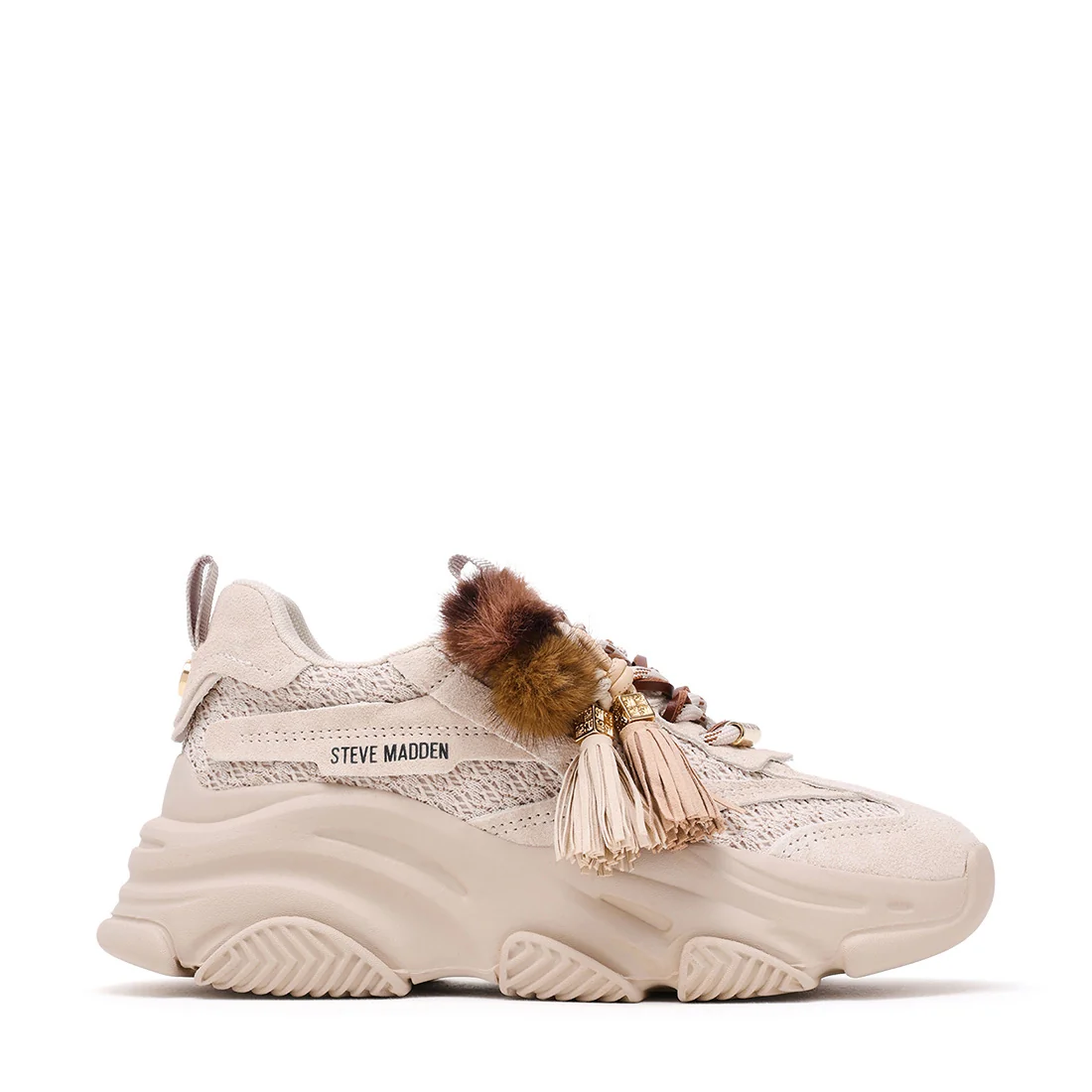 Steve Madden Possession-ppe Sneaker Bone Suede - Afbeelding 3