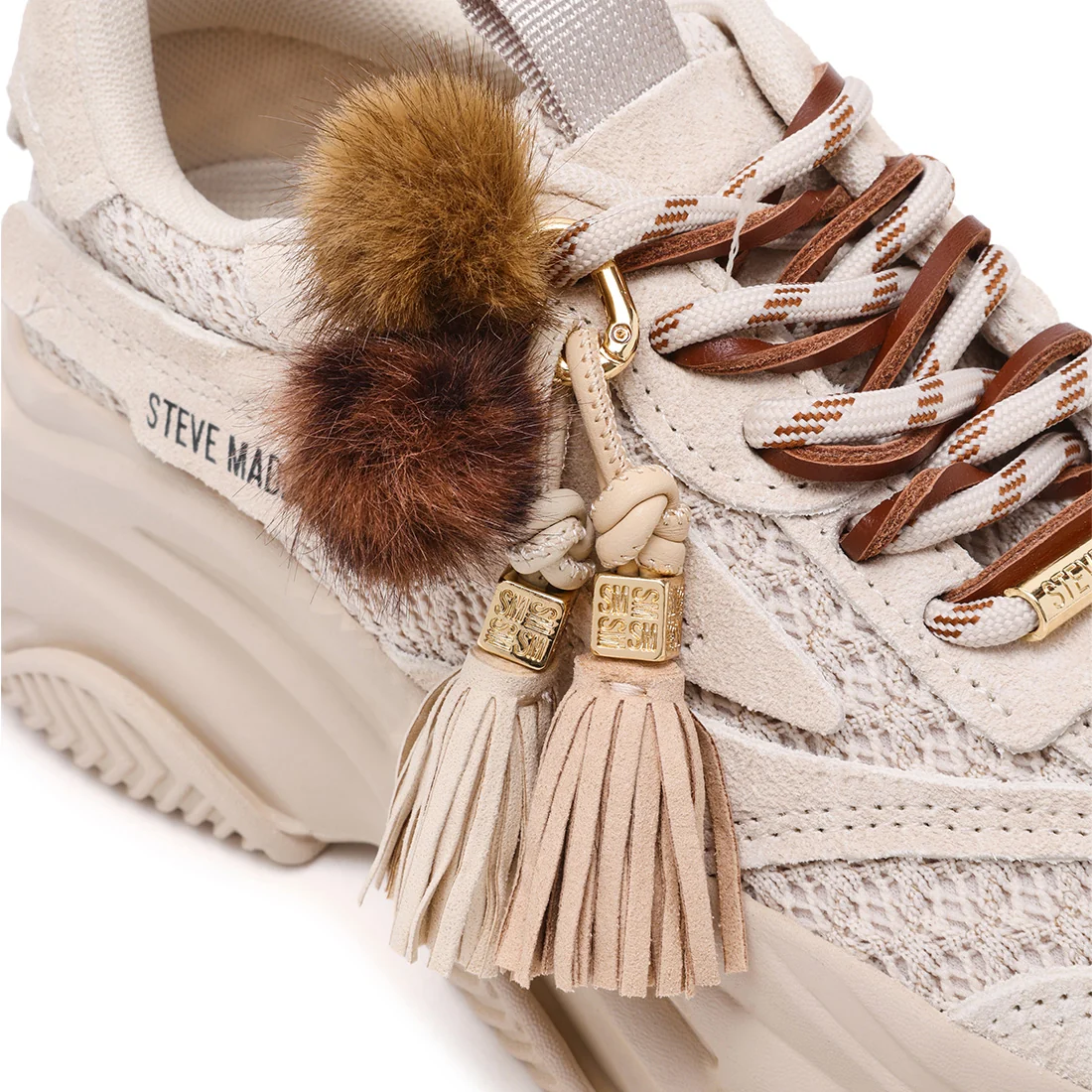 Steve Madden Possession-ppe Sneaker Bone Suede - Afbeelding 4