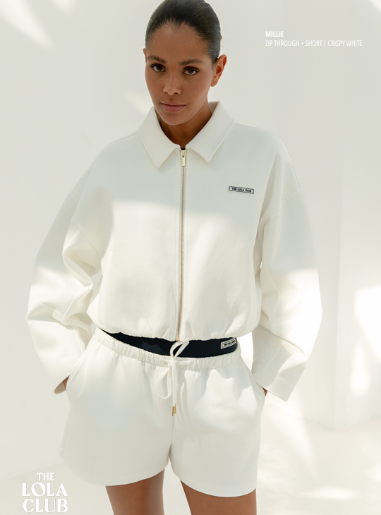 The Lola Club Millie Zip Trough Crispy White