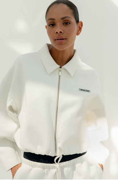 The Lola Club Millie Zip Trough Crispy White - Afbeelding 2