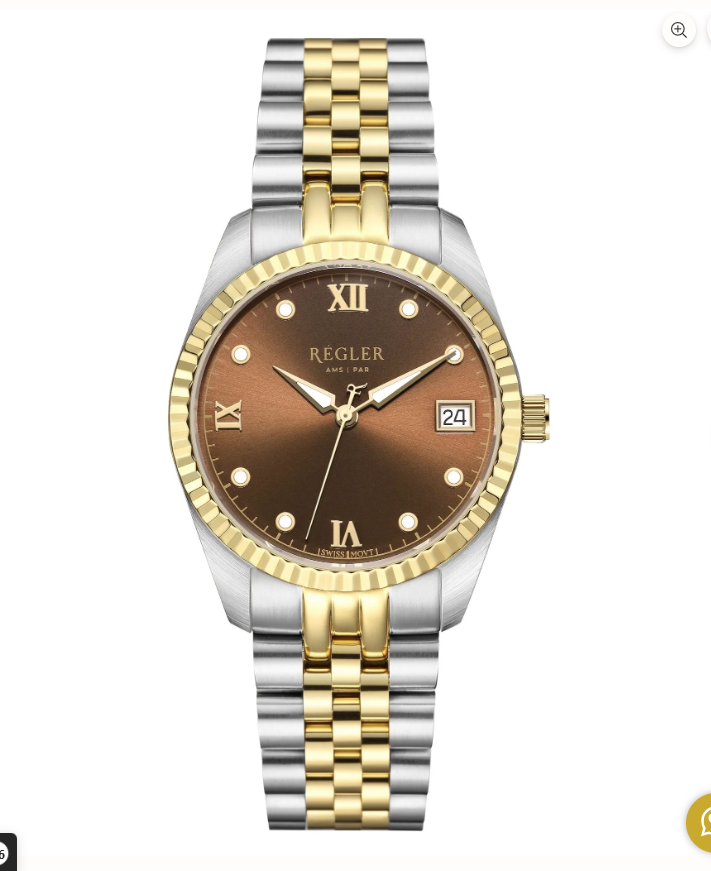 Régler Liberté Bi-Colour Staal Zilver/Goud - Koffie