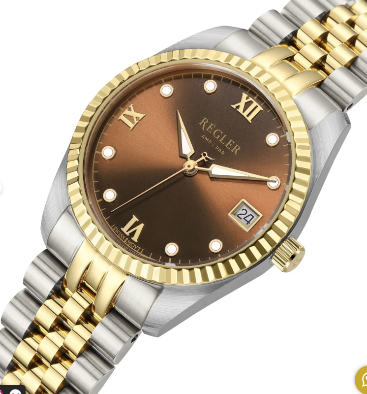 Régler Liberté Bi-Colour Staal Zilver/Goud - Koffie - Afbeelding 3