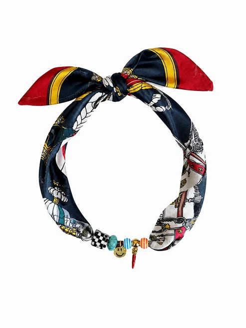 DEIJQ.  Sjaalsieraad Kiki Ocean - Blauw - Afbeelding 2