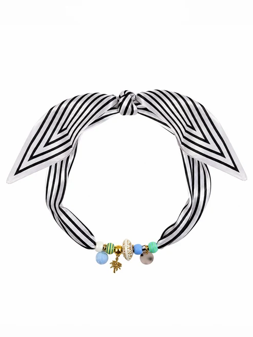 DEIJQ.  Sjaalsieraad Noé Striped - Goud - Afbeelding 2