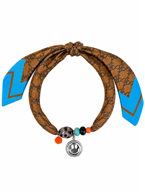 DEIJQ.  Sjaalsieraad Noor Smiley - Zilver - Afbeelding 2